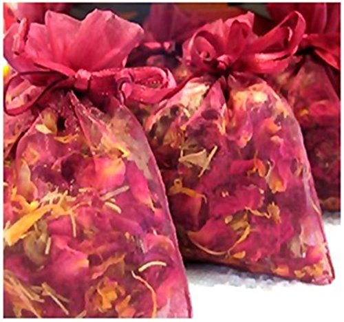 Rose Petal and Lavender Bud Sachet Bath Soak - Set of 3